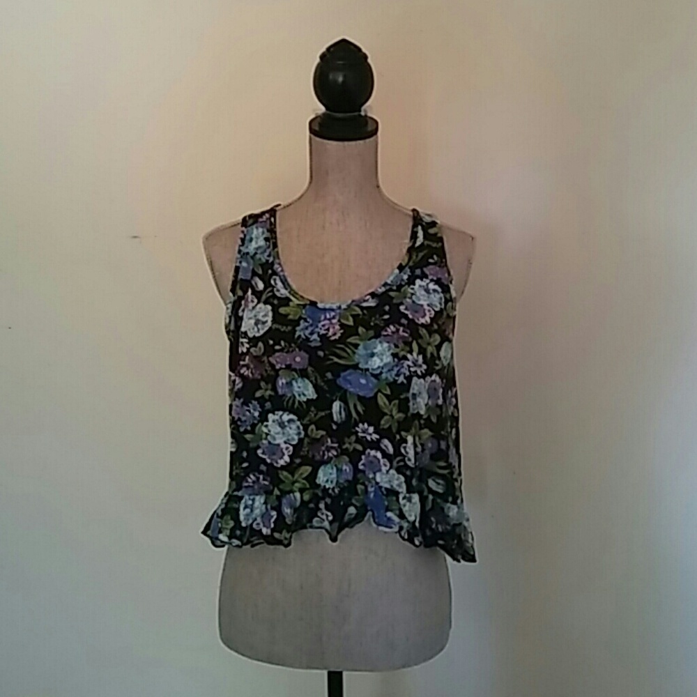 Cropped Floral Tank