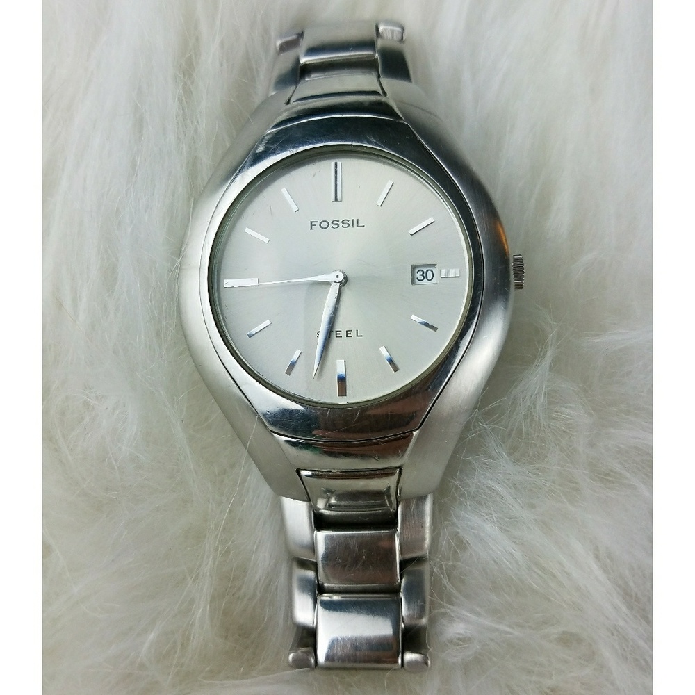 Mens Fossil Stainless Steel Water Resistant Watch