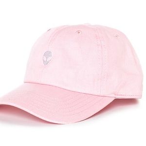 Pink hat with alien logo