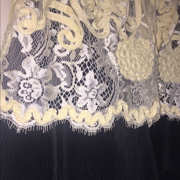 Worn ONCE Betsey Johnson Black & Creme Lace Dress - Picture 3 of 8