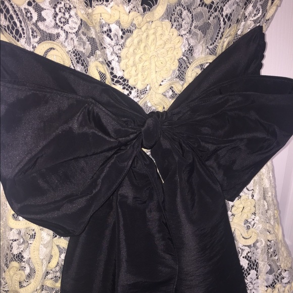 Worn ONCE Betsey Johnson Black & Creme Lace Dress - Picture 5 of 8