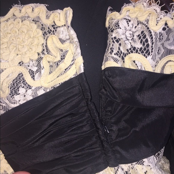 Worn ONCE Betsey Johnson Black & Creme Lace Dress - Picture 7 of 8