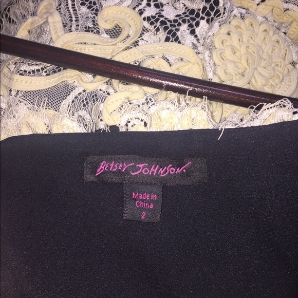 Worn ONCE Betsey Johnson Black & Creme Lace Dress - Picture 8 of 8