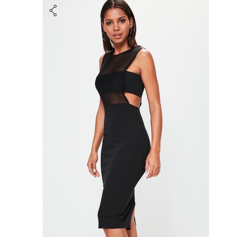 Missguided Women's Crepe Cutout Midi Dress