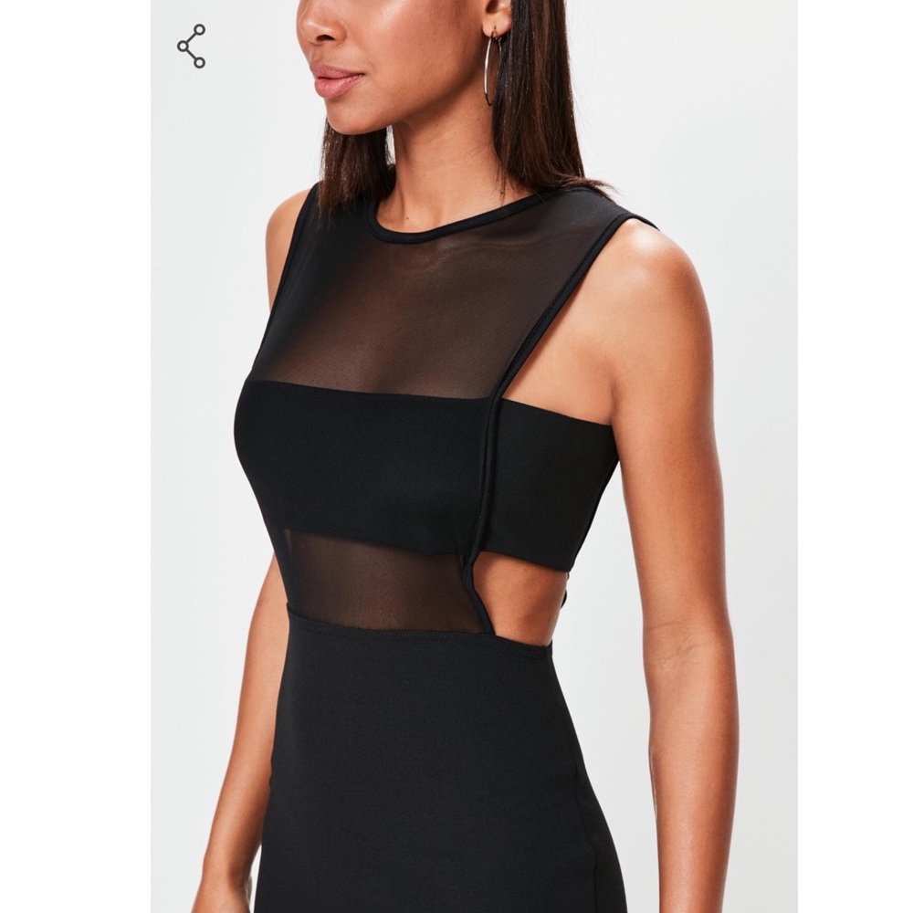 Missguided Women's Crepe Cutout Midi Dress - Picture 3 of 5