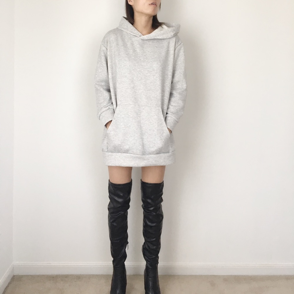 Savage celebrity style long sweatshirt with hoodie - Picture 3 of 8