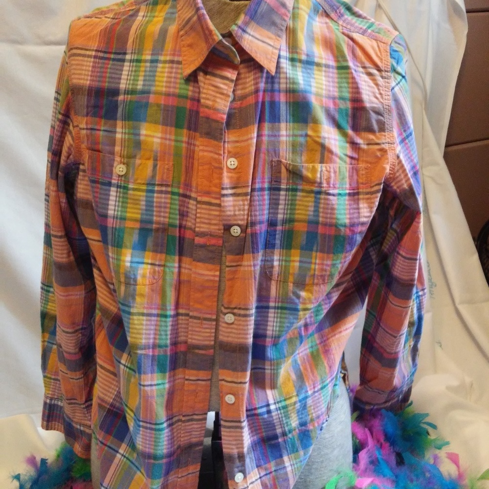 Ralph Lauren Dark Plaid Long Sleeve Button Down