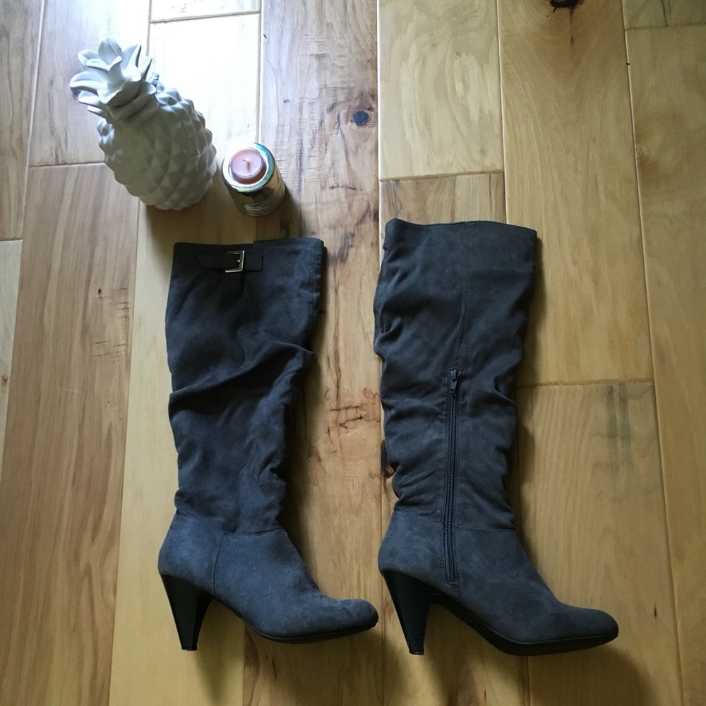Gray boots