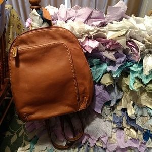 Genuine leather back pack