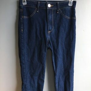 Dark blue high waisted jeans