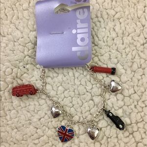 NWT Claire's London UK Charm Bracelet