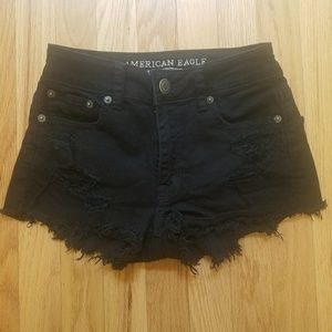 Black American Eagle High-Rise Shortie