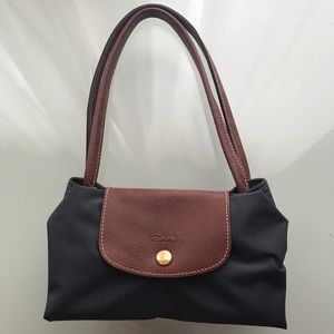 Longchamp Small Le Pilage Shoulder Tote - Gunmetal