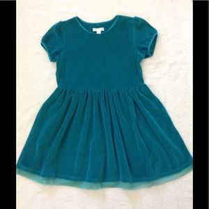 Garnet Hill Blue-Green Holiday Dress