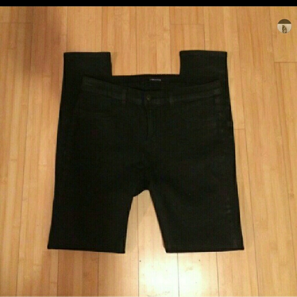 J Brand Black Coated Skinny Jeans