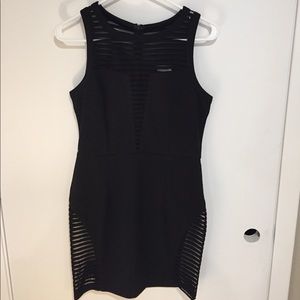 Tobi black dress with mesh slits!