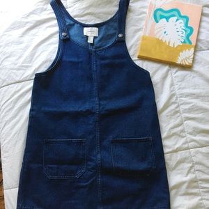 Denim pinafore dress