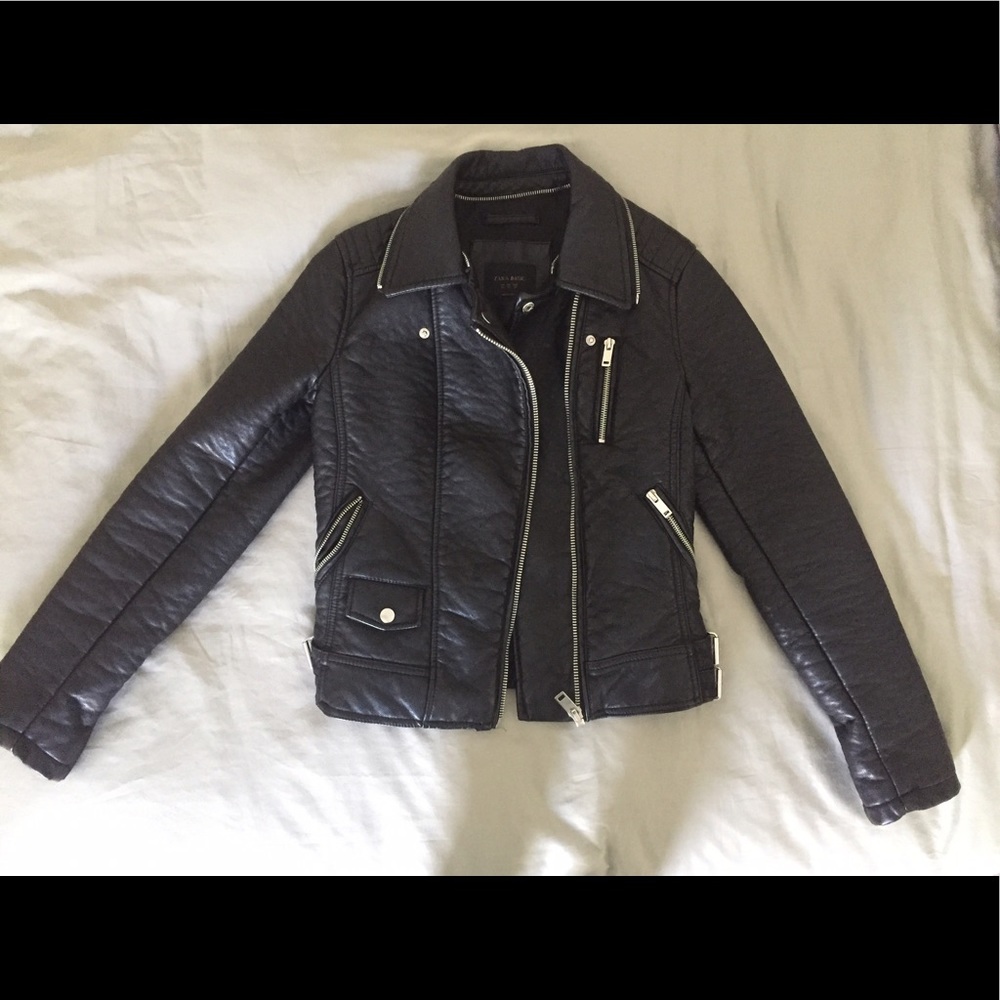 Black leather jacket- Zara