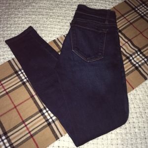 Ann Taylor Loft 00 Petite Skinny Jeans Dark Wash