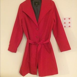 Red trench coat