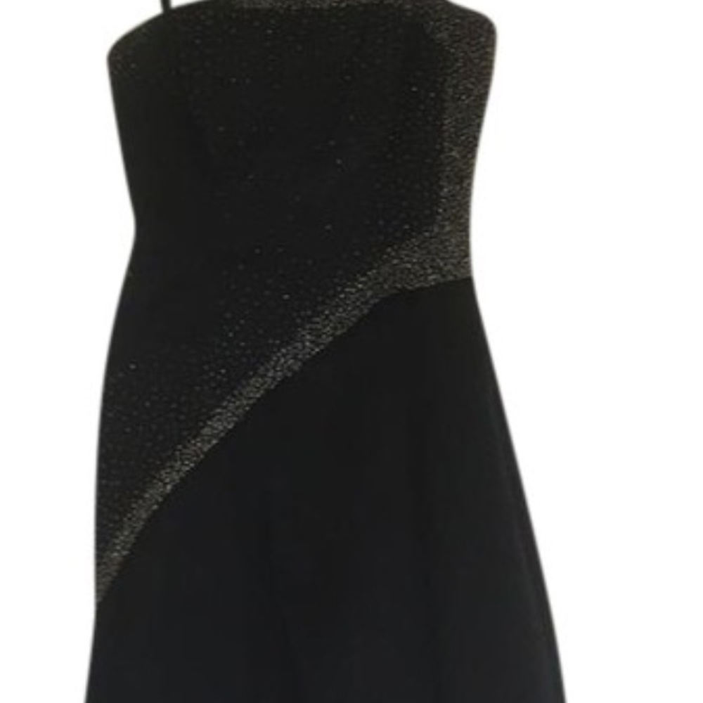 Strapless Navy Gown