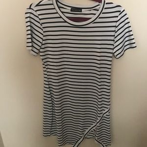 Black and white stripe dress