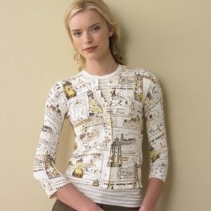 J Crew Lighthouse Postcard Cardigan, Sz S