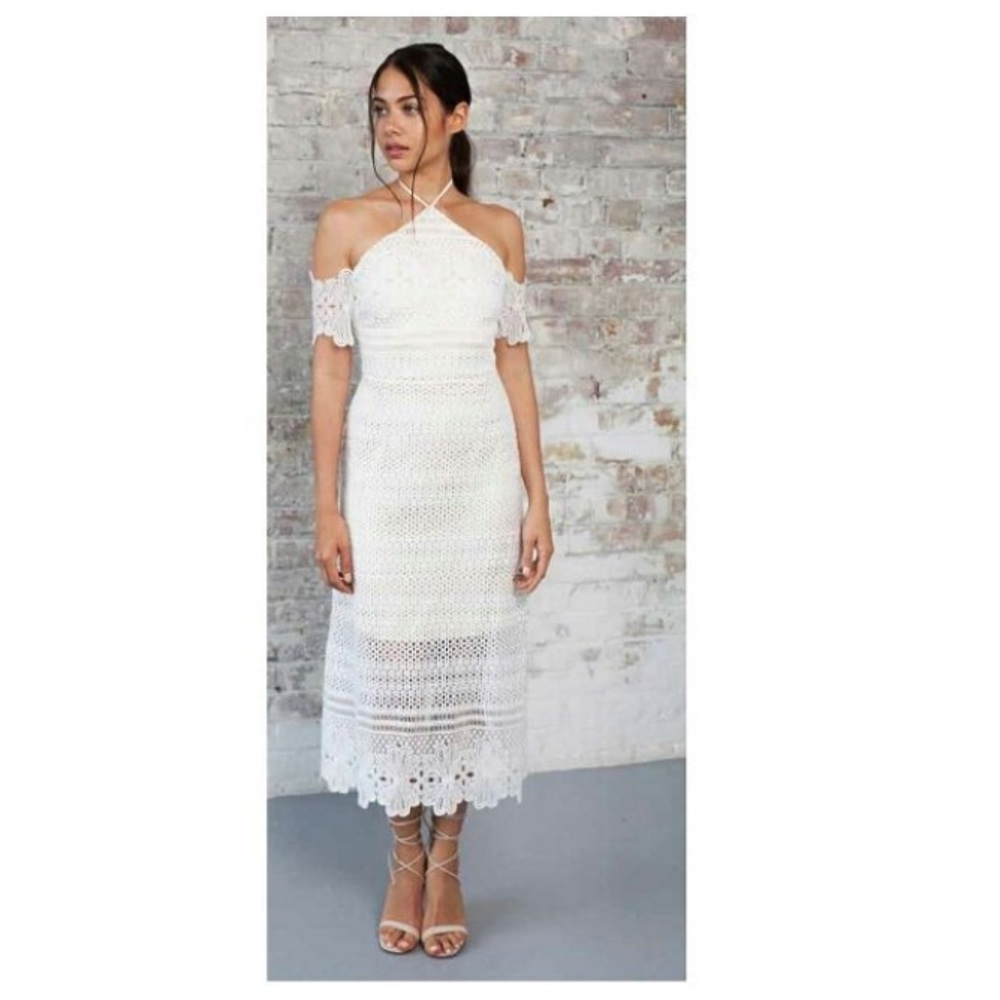 BRIDAL - NEW ASOS premium lace occasion midi dress : UK 10
