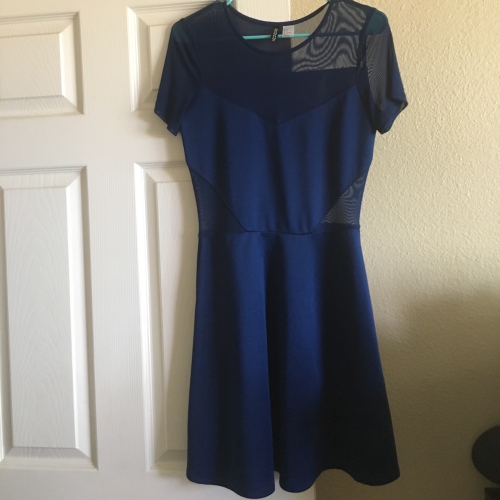Blue A-Line dress