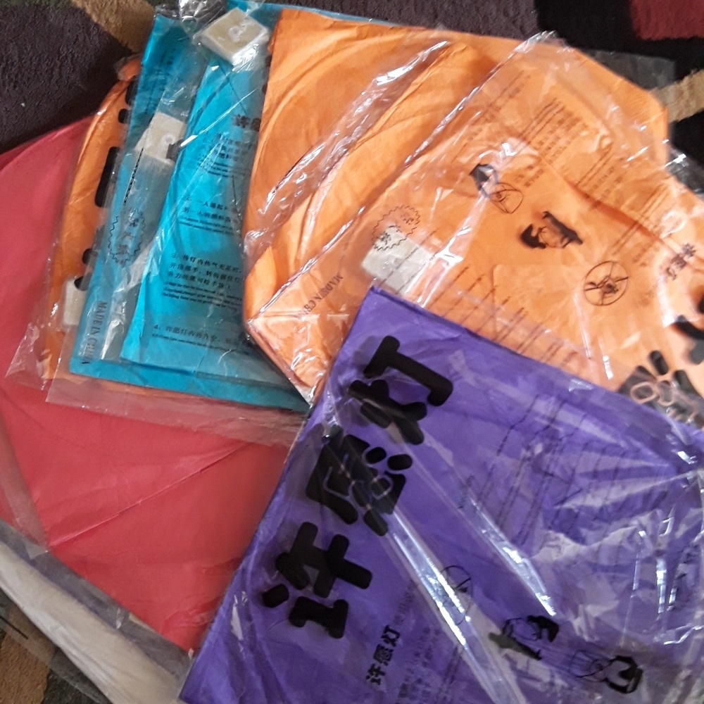 Sky lanterns in all colors