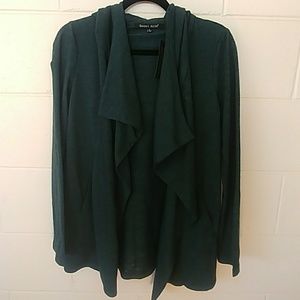 Forest green open front cardigan by Sweet Rain