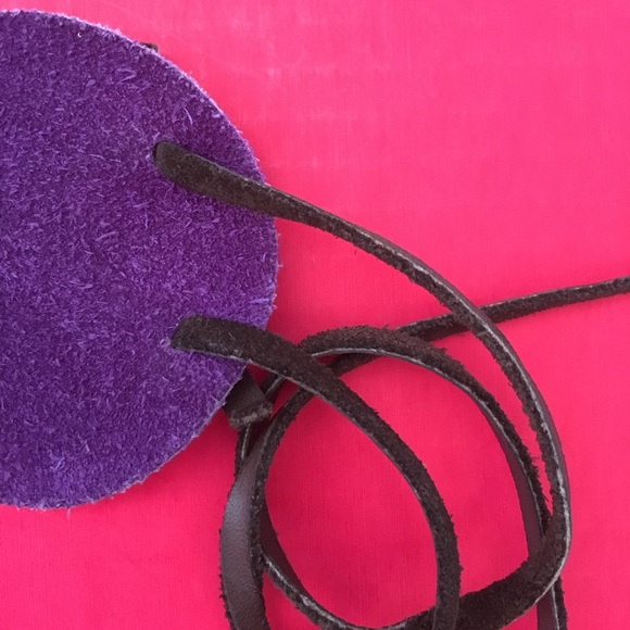 🎉HP!🎉VINTAGE HANDMADE SUEDE BOHO TIE BELT - Picture 5 of 7