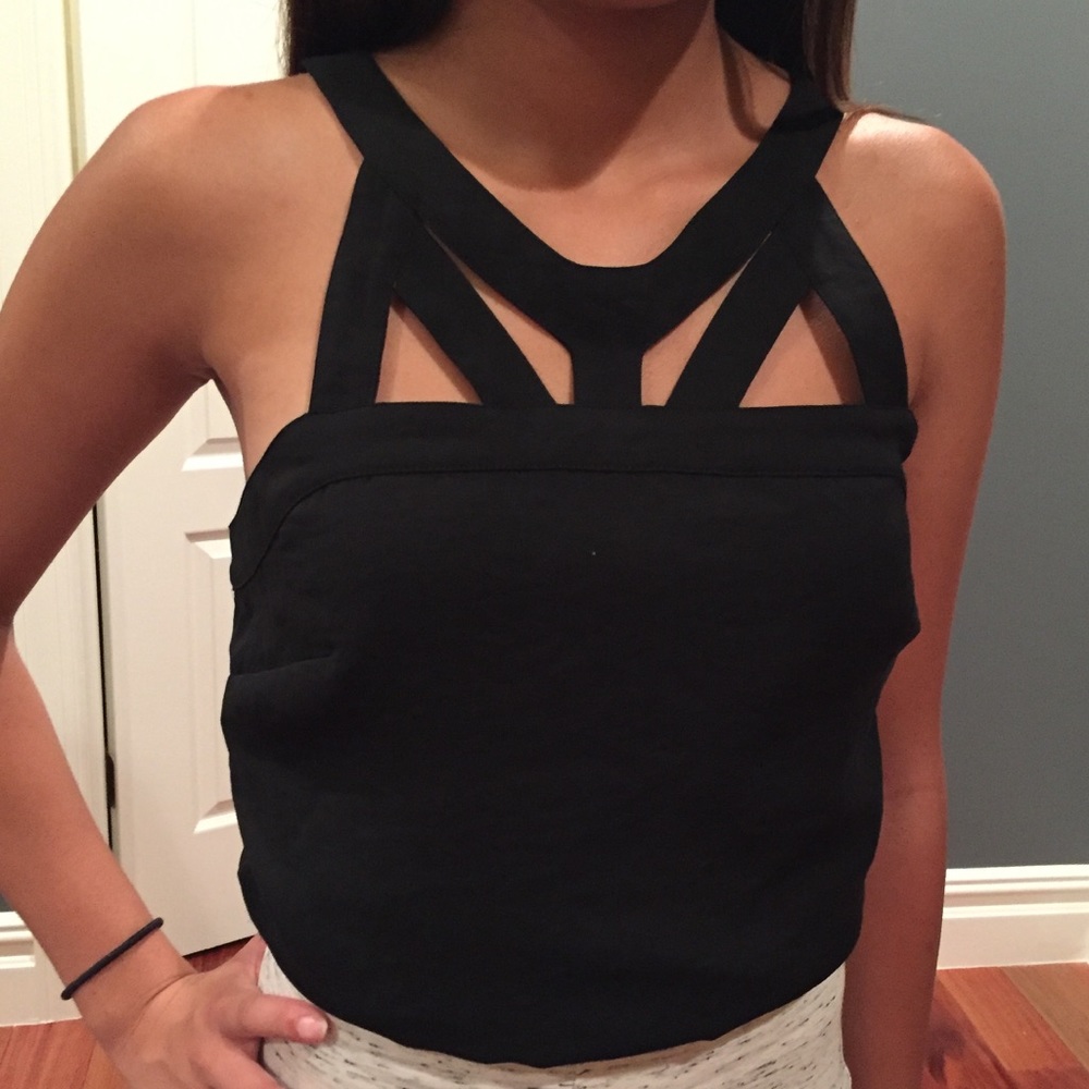 NWOT Banana Republic Petite Black Blouse