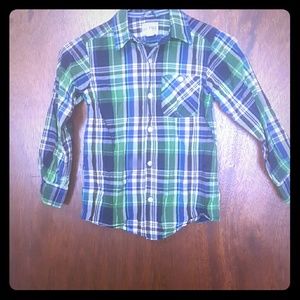 *Kids*Plaid Button Down Shirt