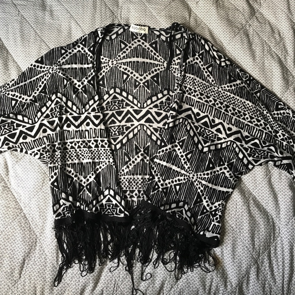 Aztec print cardigan