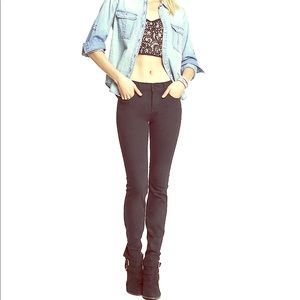 Express Black Mid Rise Stretch Skinny Jeans Sz 12L