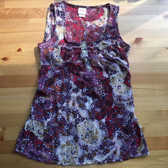 Paisley tank top with ruffle front detail - Picture 1 of 4