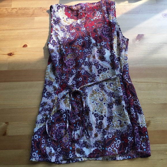 Paisley tank top with ruffle front detail - Picture 4 of 4