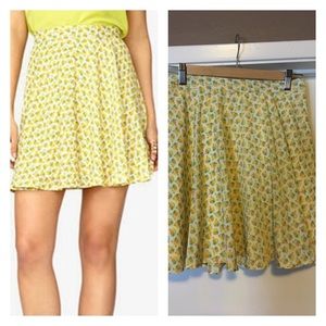 Forever 21 Fruity Print Skater Skirt 🍊🍑🍎