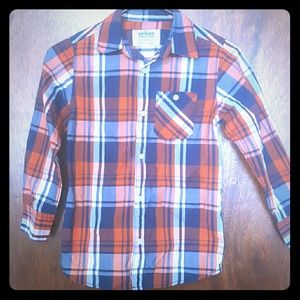 *Kids*Plaid Button Down Shirt