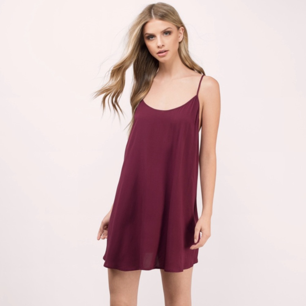 Tobi Wine Shift Dress