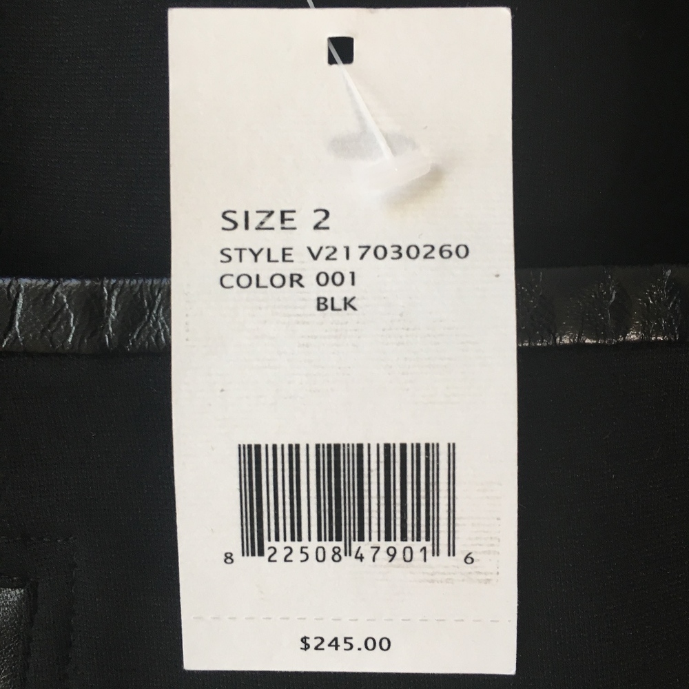 ❤️SOLD❤️ Vince Faux Leather Trimmed Pencil Skirt 2 - Picture 8 of 8