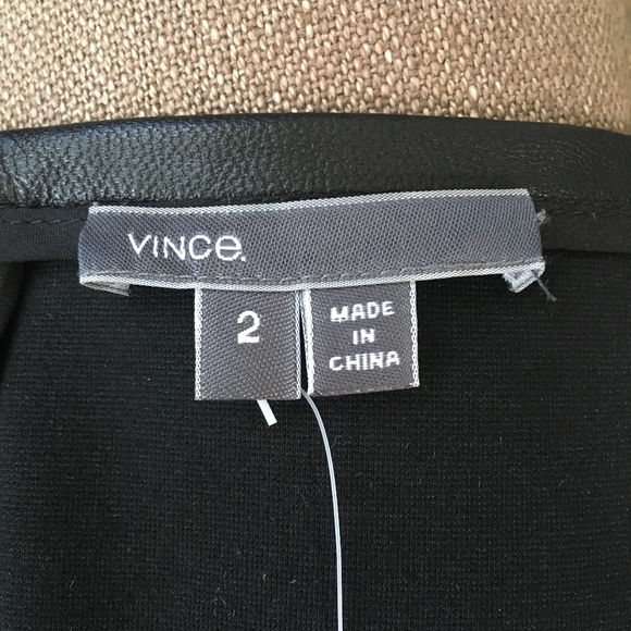 ❤️SOLD❤️ Vince Faux Leather Trimmed Pencil Skirt 2 - Picture 6 of 8