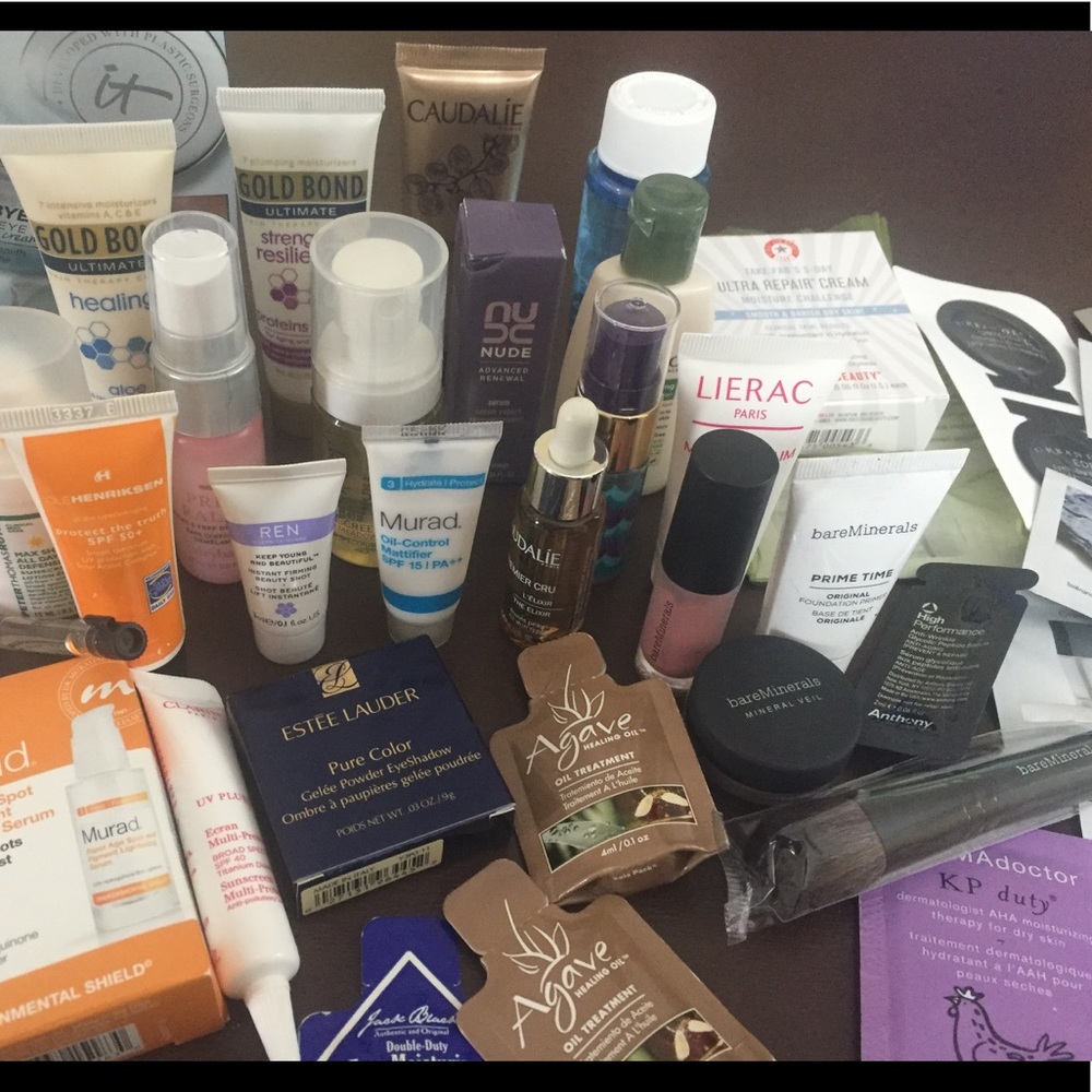 Samples, travel size makeup minis