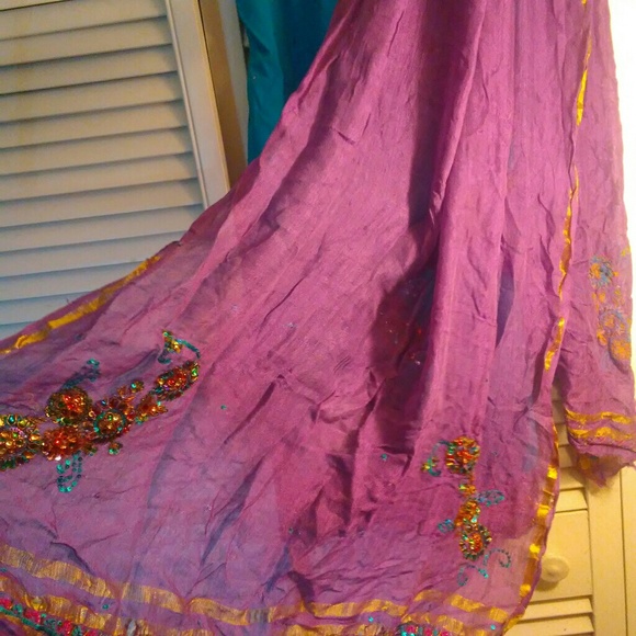 90% off Brand new turquoise and purple salwar kameez! - Picture 7 of 8