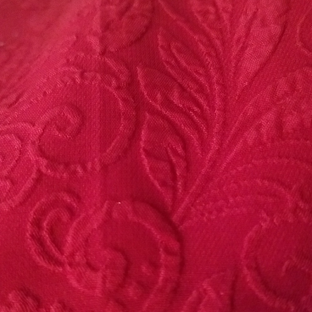 Dana Buchman Red Wrap Skirt Mid Length - Picture 8 of 8