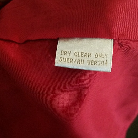 Dana Buchman Red Wrap Skirt Mid Length - Picture 7 of 8