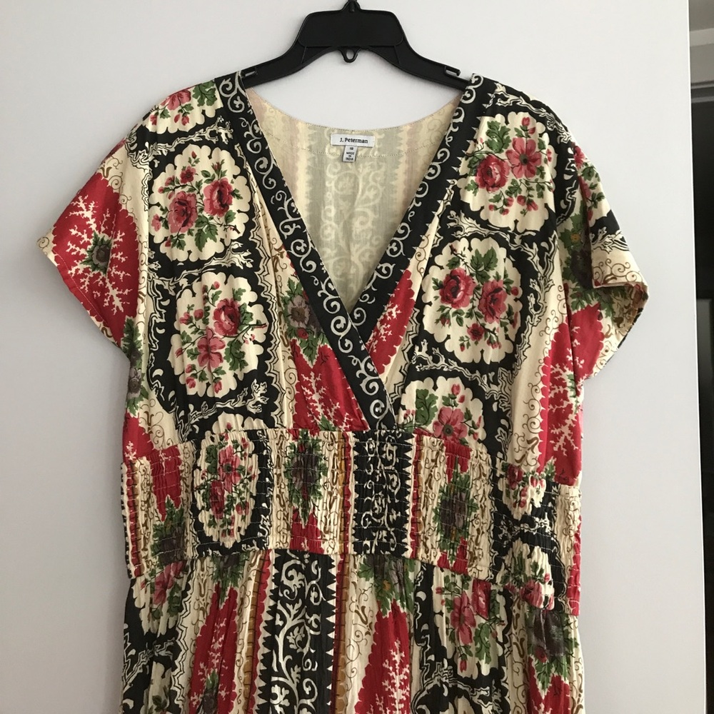 J.Peterman Floral Ruched Dress