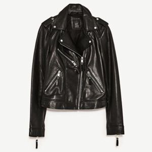Zara_ NEW! 100% Leather Jacket
