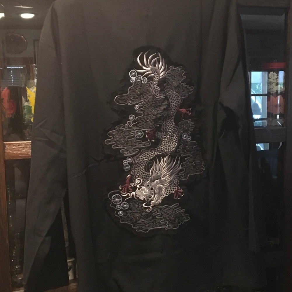 Silver Dragon black shirt